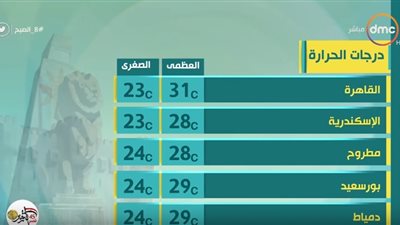 الأرصاد: طقس اليوم مائل للحرارة.. والعظمى في القاهرة 31 درجة (فيديو)