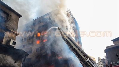 تجدد اشتعال النيران في فندق الأندلس بالعتبة