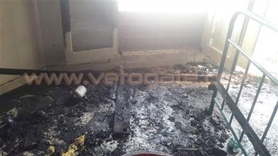 انتداب المعمل الجنائي لبيان سبب حريق مبنى الأوقاف بأوسيم