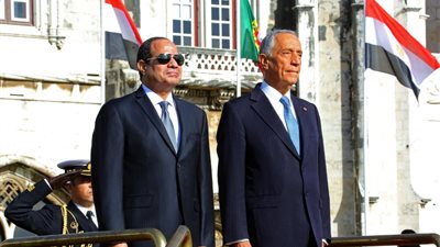 5 صور ترصد مراسم الاستقبال الرسمي للسيسي في البرتغال