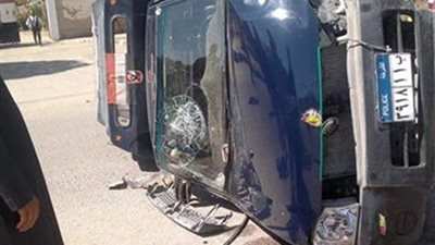 إصابة ضابط ومجند إثر انقلاب سيارة شرطة على الحدود