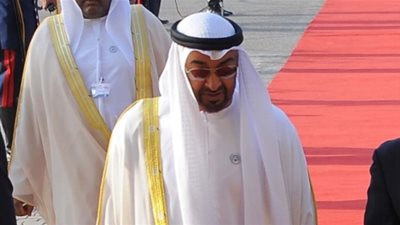 مقاتلات مصرية ترافق طائرة ولي عهد أبو ظبي (صور)