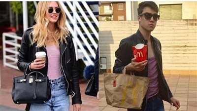 بالصور.. شاب يسخر من إطلالات النجوم على طريقته الخاصة