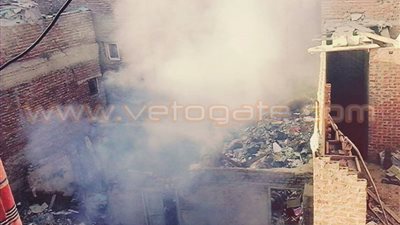 بالصور.. نشوب حريق في منزل حسن البنا بالبحيرة