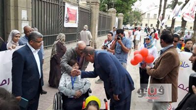 بالصور.. الجيزة تحتفل بتصميم أول شارع لخدمة المعاقين بصريا