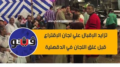 تزايد الإقبال على لجان الاقتراع قبل غلق اللجان في الدقهلية | فيديو وصور