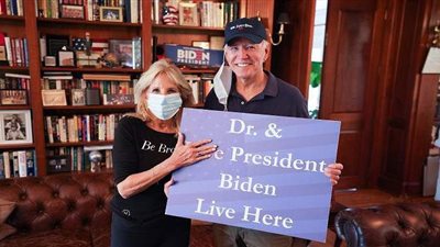 أول ظهور لبايدن بعد الفوز بالانتخابات.. وزوجته: سيكون رئيسا للجميع