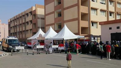 أمن القاهرة يوزع كمامات مجانية على الناخبين في المعادي | فيديو