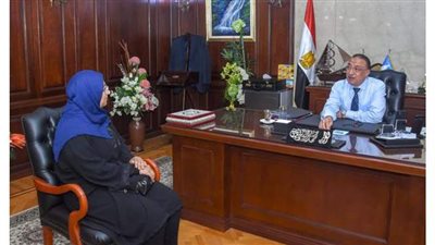 محافظ الإسكندرية يستقبل سهى سعيد 