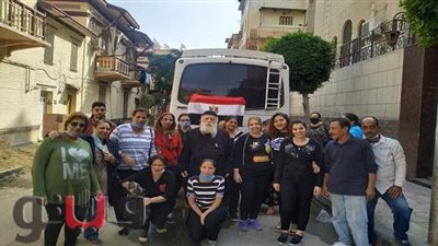 بأعلام مصر.. كنيسة ببورسعيد توفر أتوبيسات لنقل الناخبين | فيديو وصور