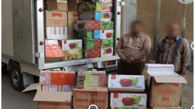 ضبط سيارتين محملتين بـ 34 ألف عبوة شيكولاتة فاسدة  بالفيوم