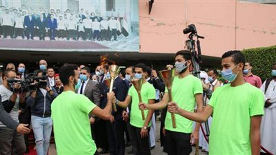 وزير الرياضة يطلق شعلة أولمبياد المحافظات الحدودية | صور