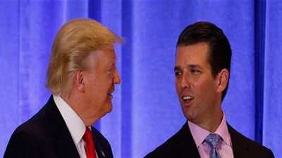 نجل دونالد ترامب يشكك في توقيت إعلان 