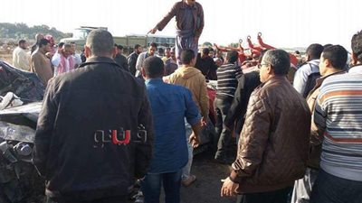 إصابة 8 أشخاص في حادث تصادم بطريق الإسكندرية الصحراوي | صور