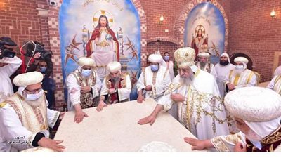 تفاصيل تدشين البابا تواضروس لمذابح وأيقونات دير الأنبا موسى بالعلمين