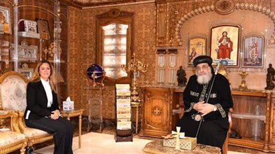 البابا تواضروس يستقبل مديرة الأكاديمية الوطنية للتدريب