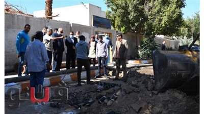 الداودي يتابع أعمال إصلاح الهبوط الأرضى بشارع مدينة العمال بقنا | صور