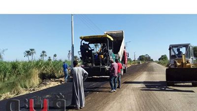 رئيس مدينة الزينية بالأقصر:  رصف طريق نصر الله العشي بطول 7 كيلو | صور