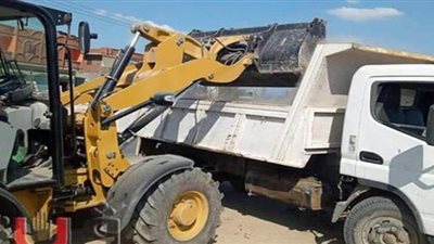 رئيس مدينة القنطرة شرق بالاسماعيلية يتابع حملة نظافة القرى | صور