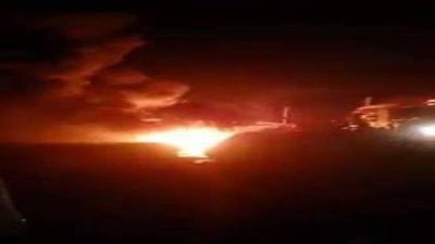 إخماد حريق شب بمخلفات أسفل الكوبري الإقليمي ببنها