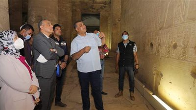 محافظ سوهاج يتفقد المنطقة الأثرية بأبيدوس