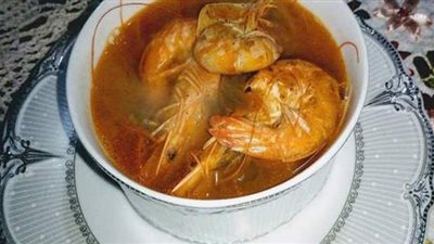 طريقة عمل الجمبرى بالشوربة