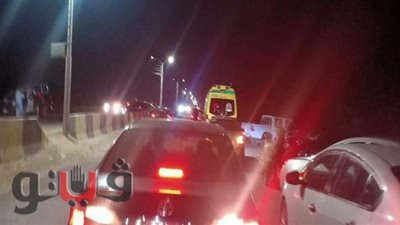 إصابة 3 طالبات فى انقلاب سيارتين بترعة الإبراهيمية ببني سويف