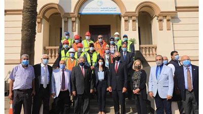 وزيرة التعاون الدولي والسفير الأمريكي ورئيس القابضة للمياه يتفقدون محطة معالجة روض الفرج