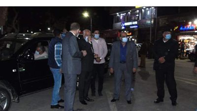 جولة ليلية لمحافظ الجيزة لمتابعة أعمال تطوير شارع المحطة  | صور