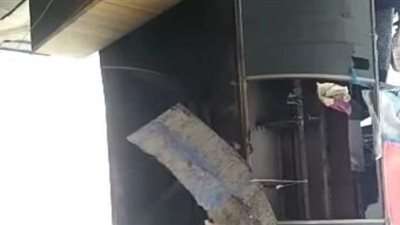 سقوط جزء من هيكل كوبري المشاة بميدان المؤسسة بشبرا الخيمة