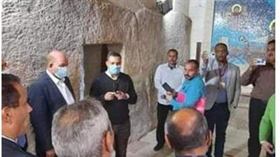 وفد وزارة الثقافة يزور الكنيسة الأثرية بجبل الطير في المنيا