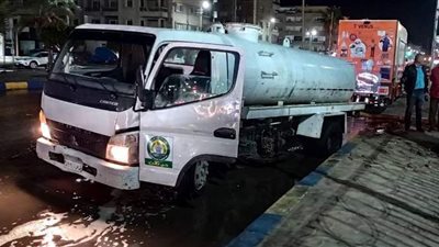 رفع مياه الأمطار المتراكمة في بعض شوارع الإسماعيلية | صور