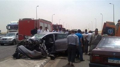 حادث سير أعلى الدائري.. وكثافات مرورية بطريق الإسكندرية الزراعي