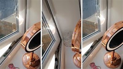 مرآة مكياج تتسبب في إشعال حريق (فيديو)