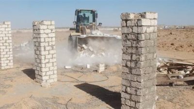 إزالة تعديات على فدانين أملاك دولة بدمياط