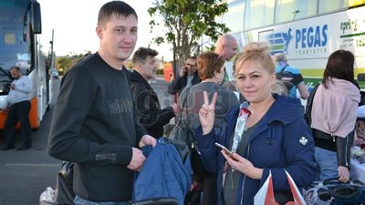 بعد توقف 3 سنوات.. وصول أولى الرحلات الروسية مطار الغردقة (صور)