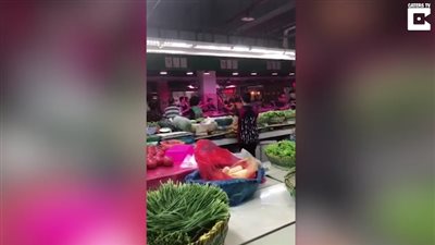 مشاجرة باللحوم بين البائعين (فيديو)