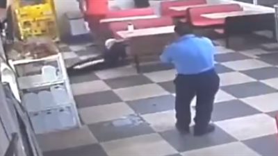 نهاية مروعة للص اقتحم مخبزا لسرقته (فيديو)