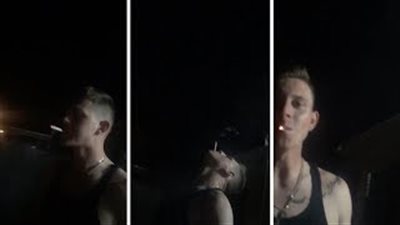 حيلة رائعة لرجل يطير سيجارة مشتعلة في الهواء ويمسكها بفمه (فيديو)