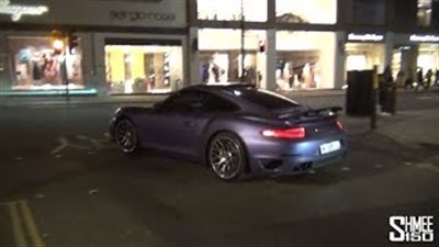 بالفيديو.. «بورش 911» في لندن باللهب الأزرق