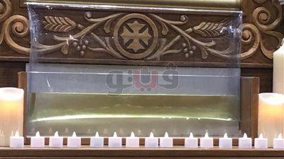 قصة نزول «زيت» من صورة العذراء بكنيسة الأنبا بيشوي في بورسعيد (فيديو)