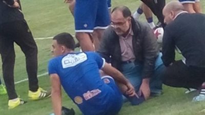 إصابة صلاح محسن في تدريبات الأهلي (صور)