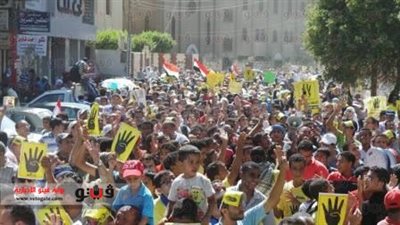 بالصور.. مسيرة لإرهابيى 