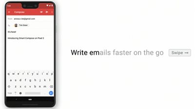 Smart Compose تصل إلى «الجي ميل» بدءًا من Pixel 3
