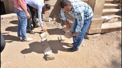 وزارة الآثار تتابع أعمال ترميم قصر الكسان بأسيوط (صور)