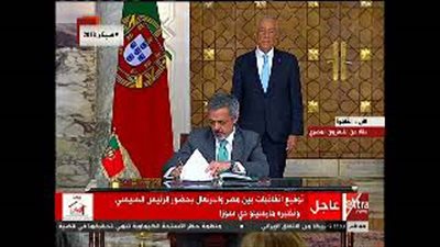 السيسي ونظيره البرتغالي يشهدان التوقيع على اتفاقيات بين البلدين