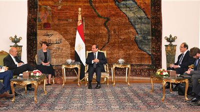 تفاصيل مباحثات السيسي ووزير خارجية فرنسا