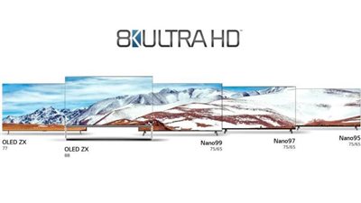 إل جي تعلن عن 8 أجهزة تلفاز بدقة 8K مع شاشات OLED