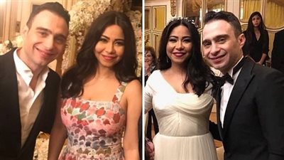 حسن الشافعي يهدي شيرين وحسام حبيب بوكيه ورد