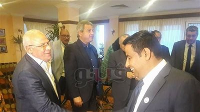 وزير الرياضة وأبو ريدة ويعقوب الساعدي يؤازرون المصري